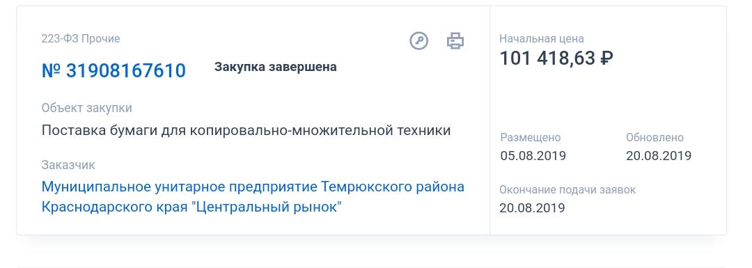 Муниципальный рынок в Темрюке покупает кроссовер за 2,2 миллиона рублей
