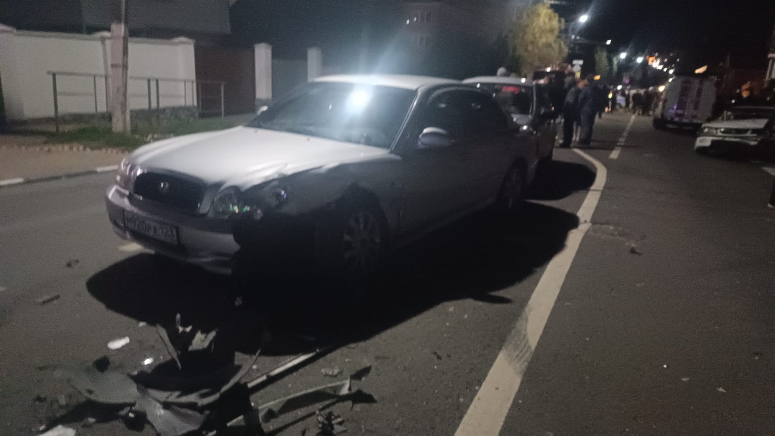 На улице столкнулись 14 автомобилей