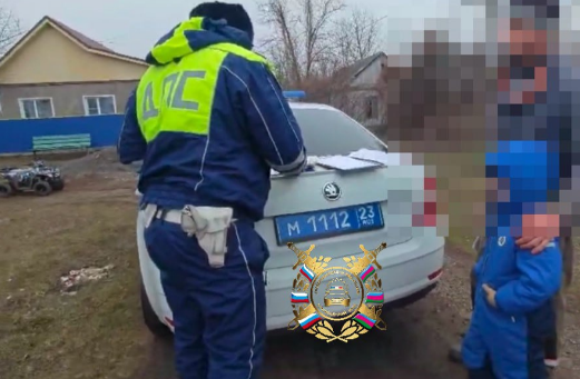 В Тихорецком районе Кубани 5-летнего водителя отстранили от управления квадроциклом