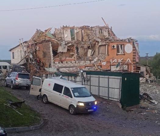 Удар по гостинице в Рыльске