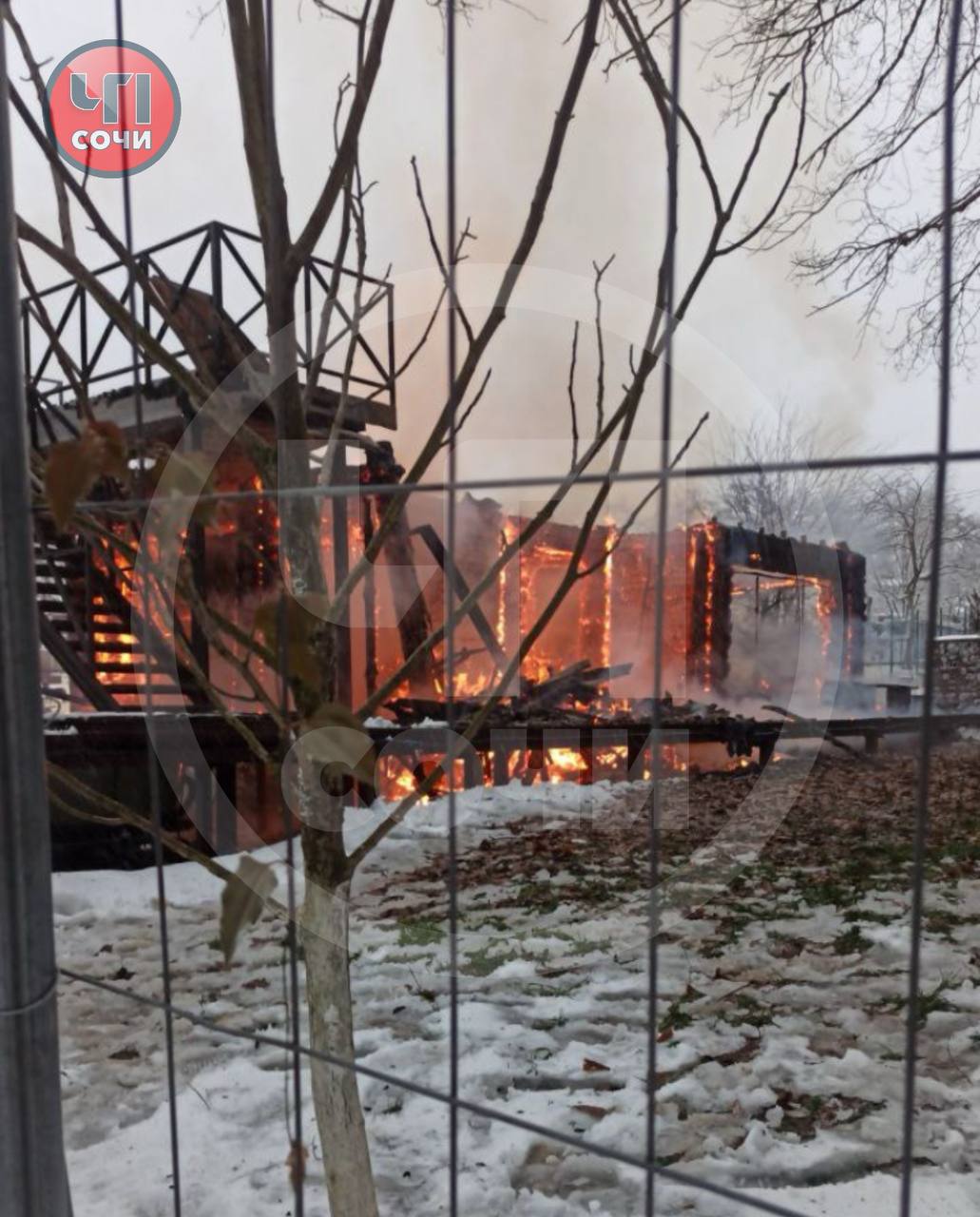 Пожар в Сочи