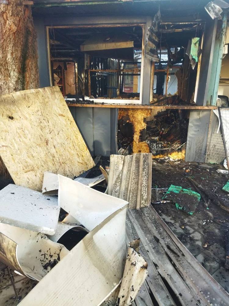 Пожар на Кооперативном рынке в Краснодаре