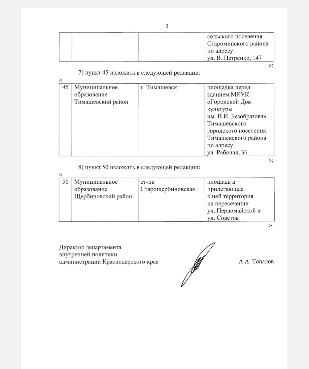 На Кубани определили свежие места для проведения митингов