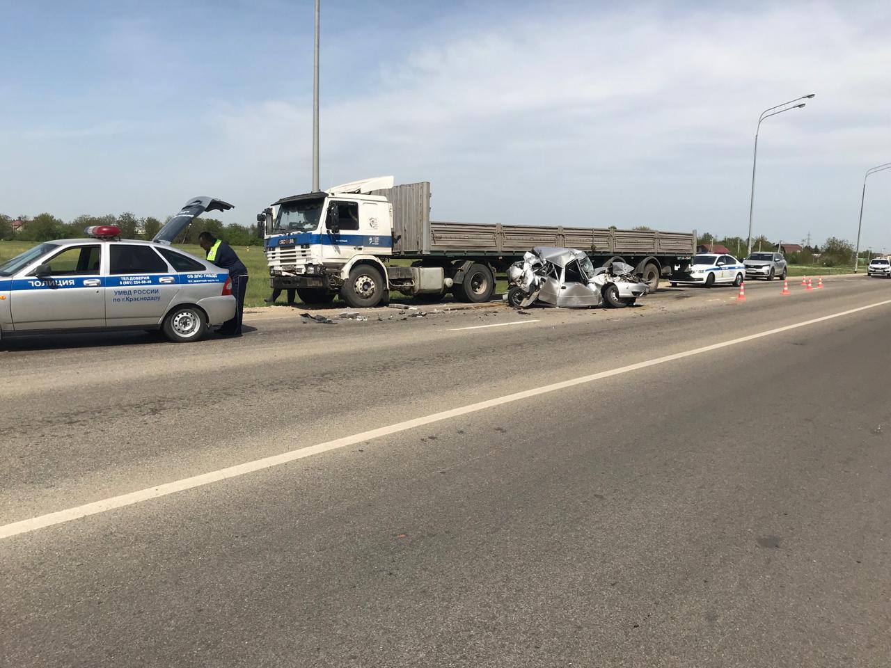 Две 19-летние девушки пострадали в ДТП на трассе под Краснодаром