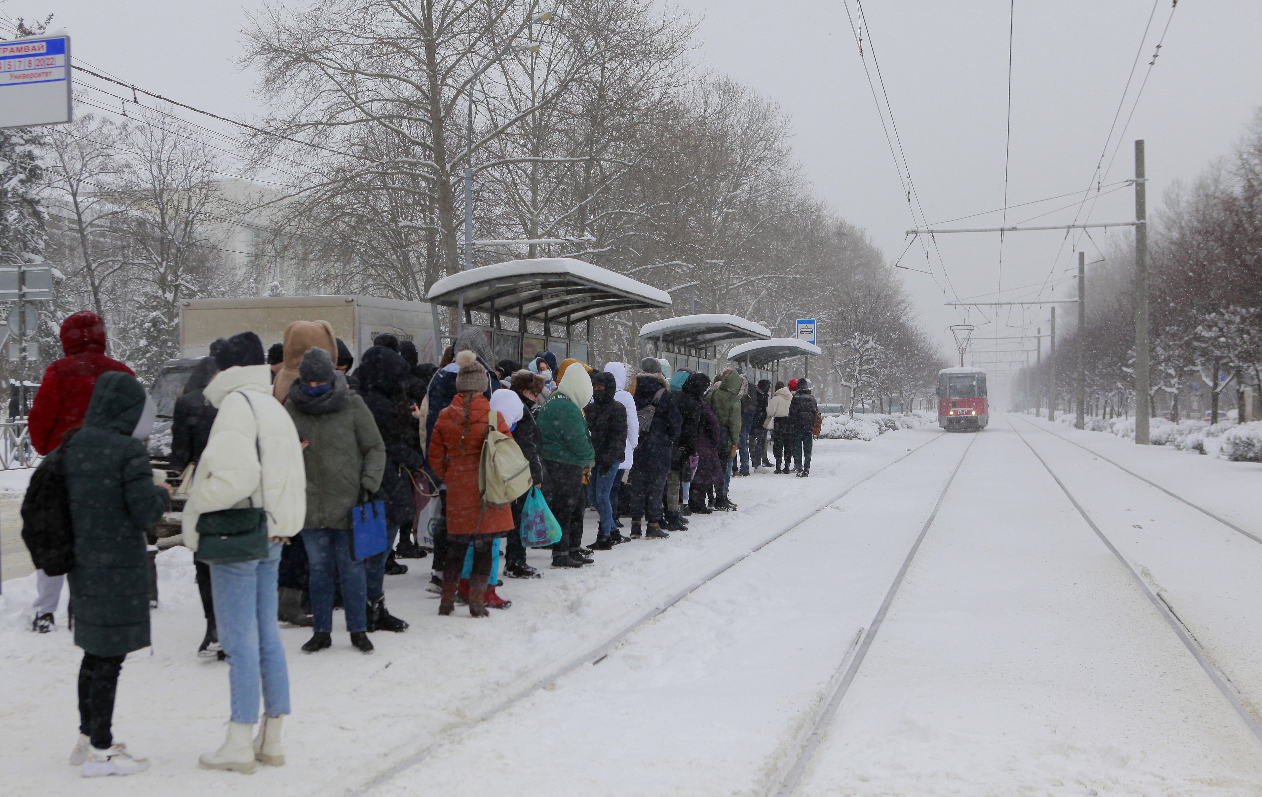 Прогулка по Краснодару: второй день снегопада