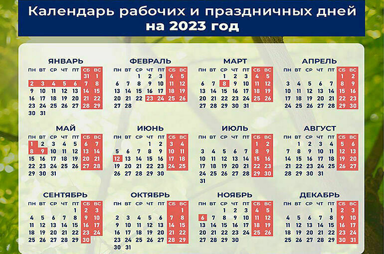 Стало известно, сколько праздничных выходных будет в 2023 году