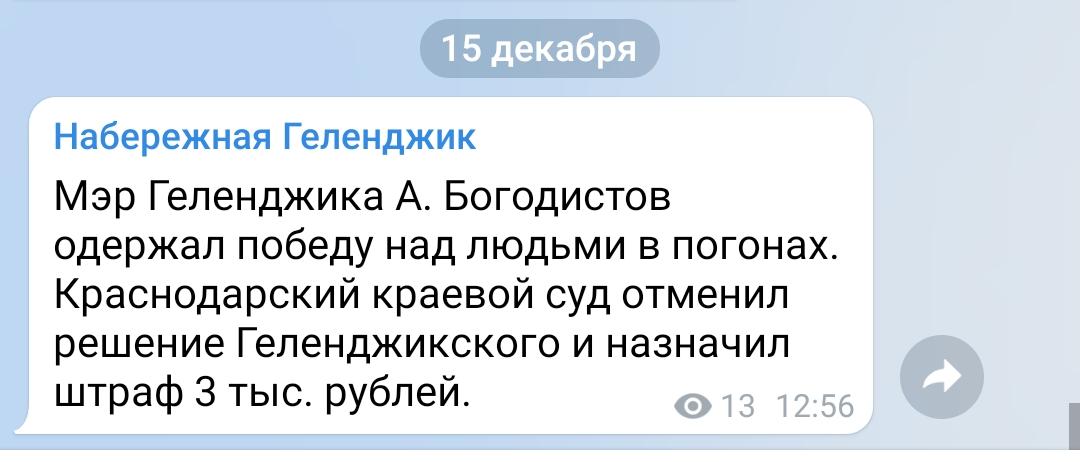 Удовлетворились тремя тысячами: мэра Геленджика не дисквалифицировали