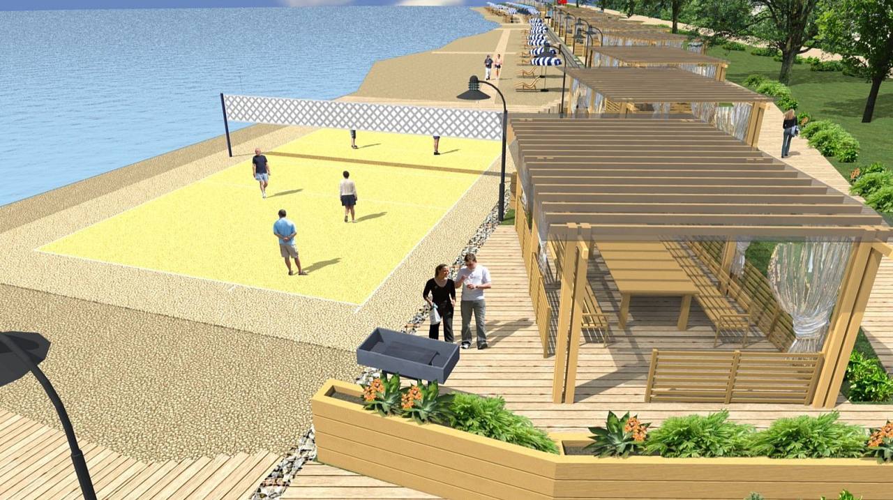 Пляж на Гидростроителей