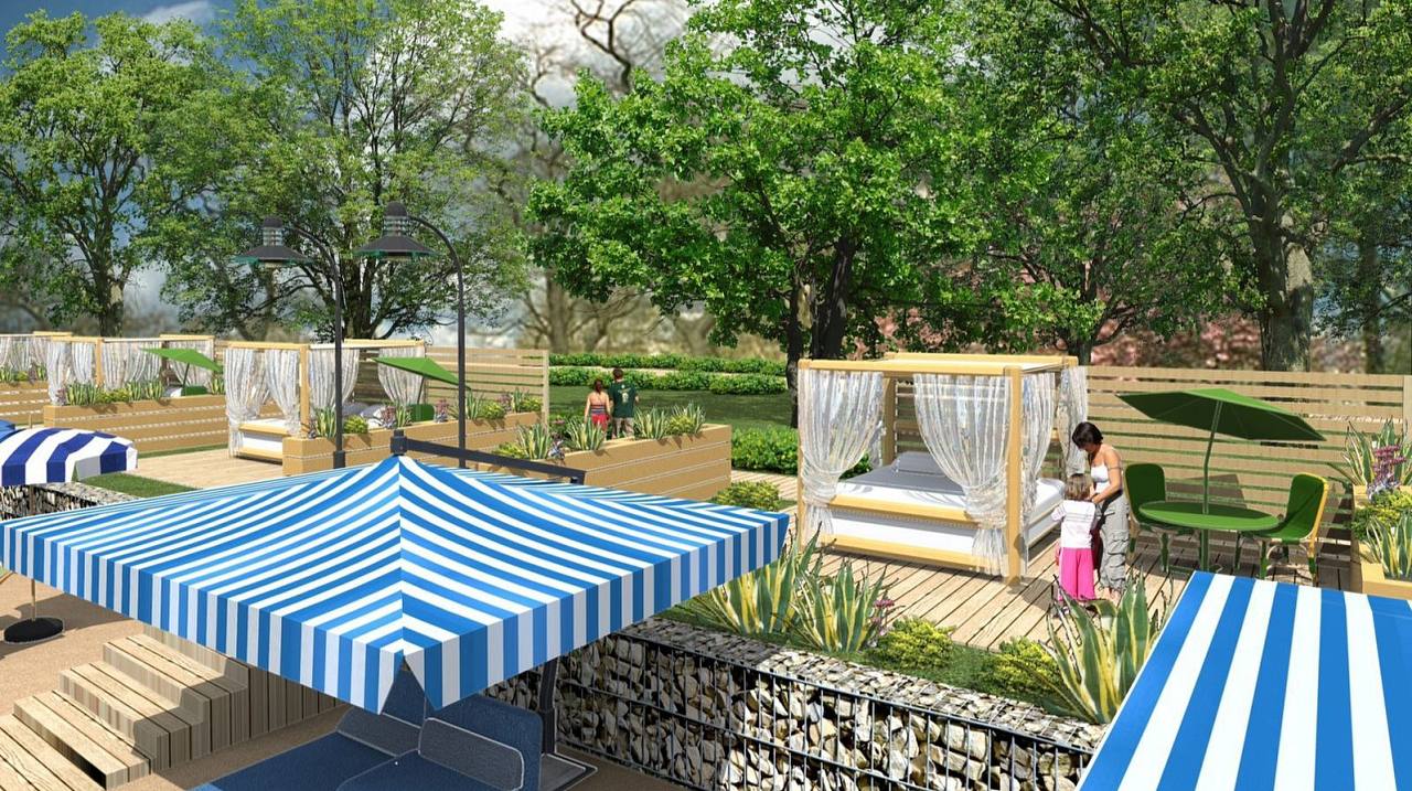 Пляж на Гидростроителей