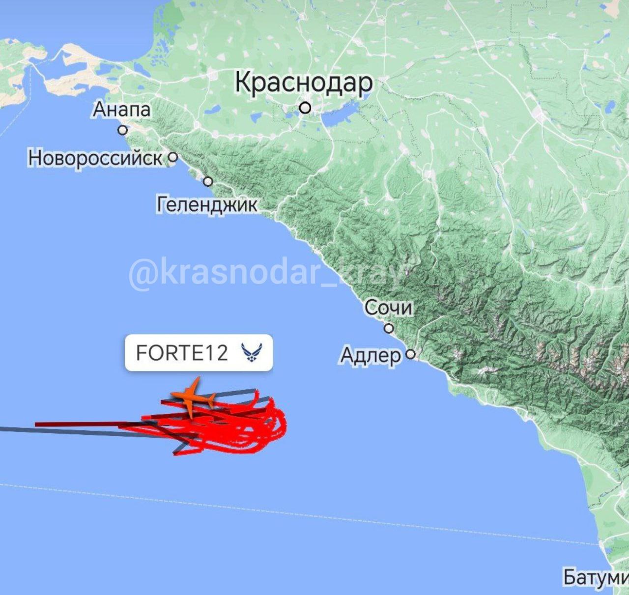 Американский беспилотник в Краснодарском крае