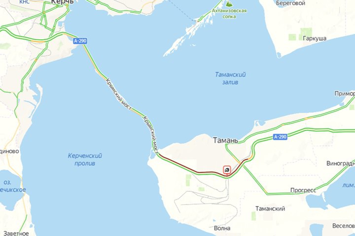 Пробка 13 км: водителей попросили не ехать в сторону Крымского моста
