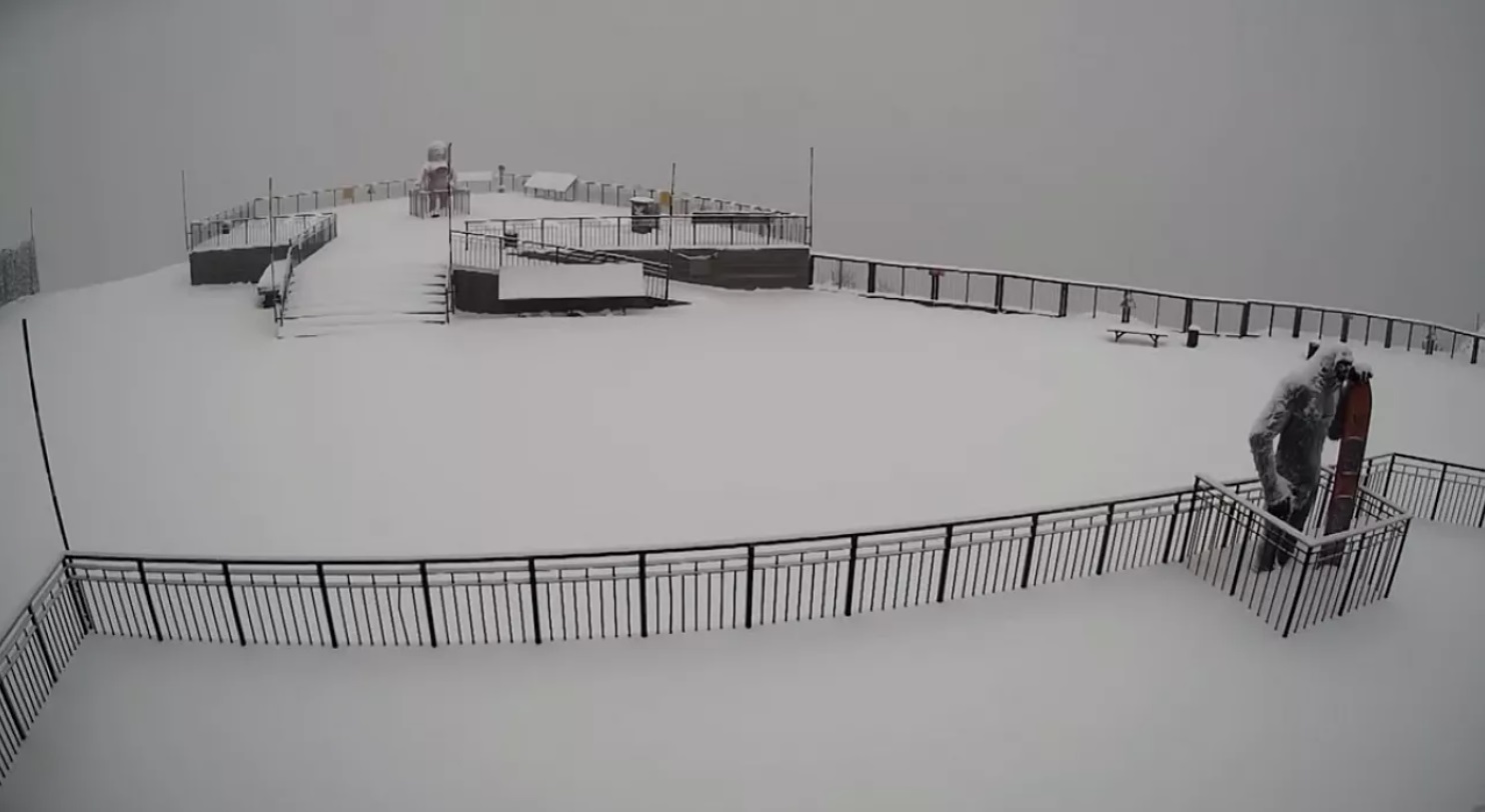 В четырех муниципалитетах Краснодарского края выпал снег
