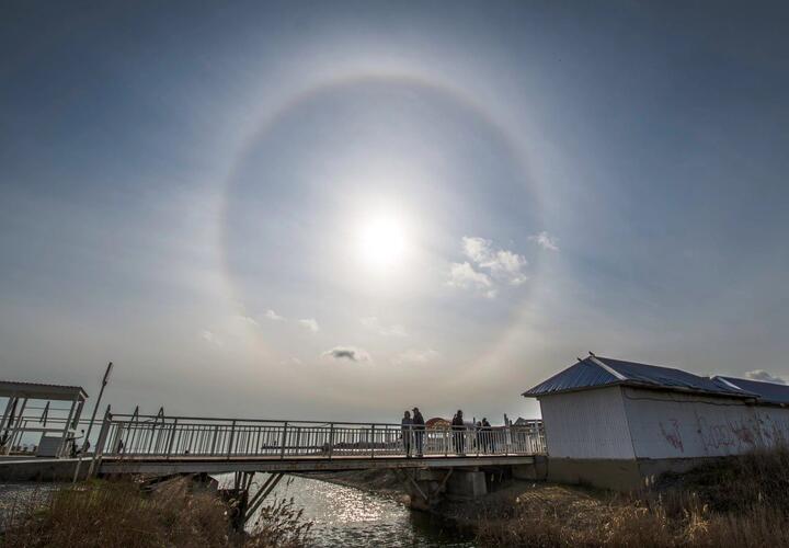 Жители Новороссийска наблюдали редкое оптическое явление — гало