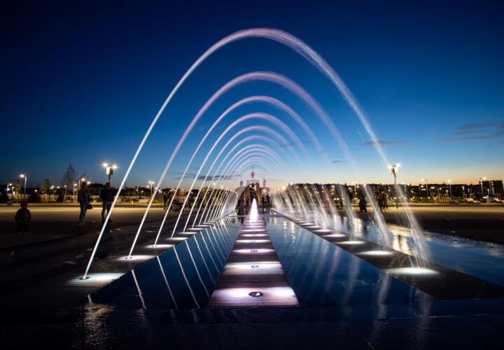 В единственном в России православном комплексе в Анапе протестировали 33-метровый фонтан