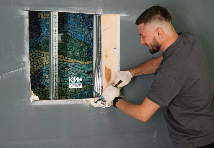 Кафе с «изюминкой»: в Краснодаре нашли историческую мозаику в коммерческом здании