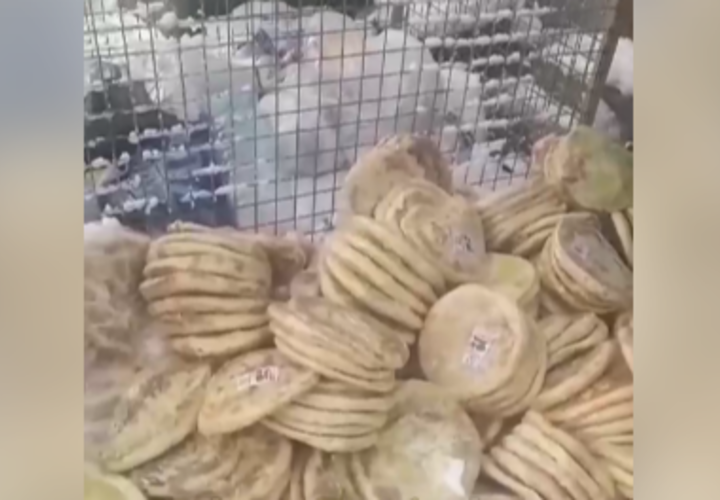 На мусорке у ЖК Зеленая территория в Краснодаре валяется хлеб