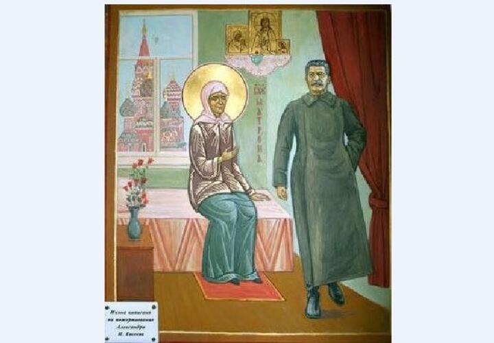 Икону Матроны Московской с изображением Сталина хотят переписать в Грузии