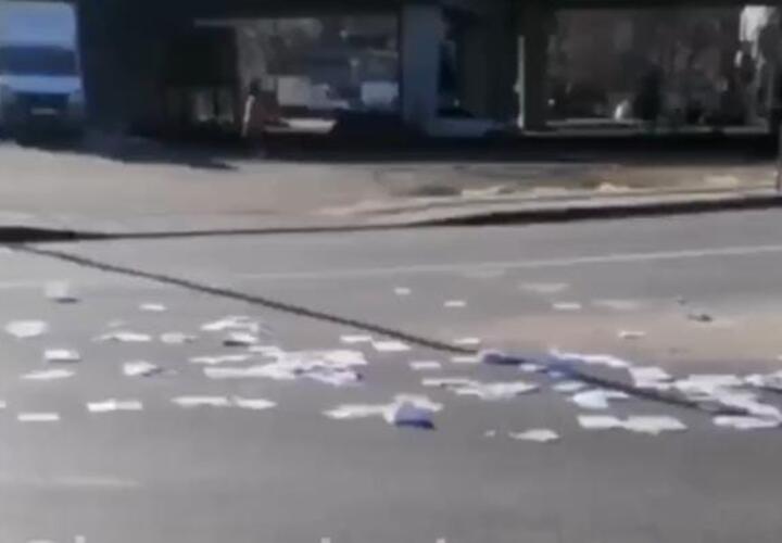 Сканы паспортов и медицинские карты разбросаны на улице в Краснодаре