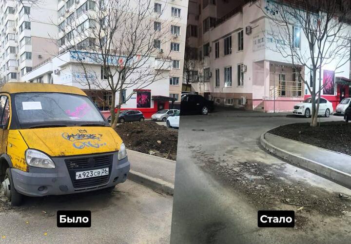 Чиновники в Краснодаре убрали брошенную машину за угол дома и доложили мэру, что «решили проблему»