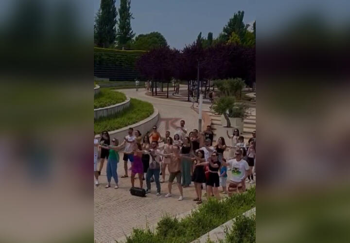 Посетители парка Галицкого устроили танцевальный флешмоб