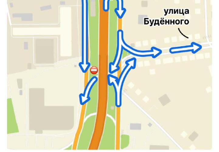 На Тургеневском мосту в Краснодаре изменили схему движения транспорта