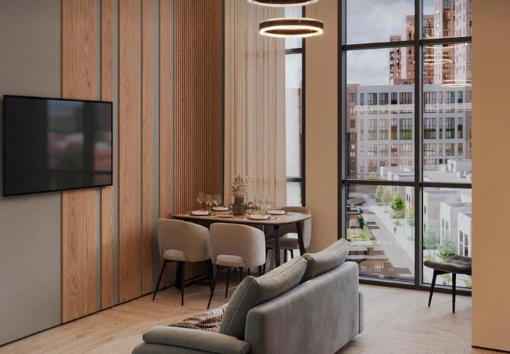 В новом жилом районе Краснодара есть возможность подобрать квартиру с ремонтом от застройщика в подарок