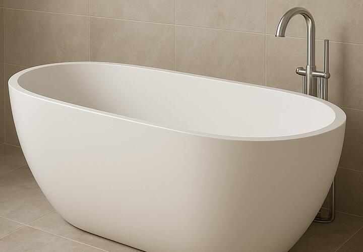 Новый тренд в ванных комнатах: как выбрать и купить ванну из литьевого мрамора