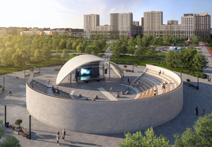 Отличительной чертой проекта станет создание обширного 20-гектарного парка, который претендует на роль нового современного общественного пространства города
