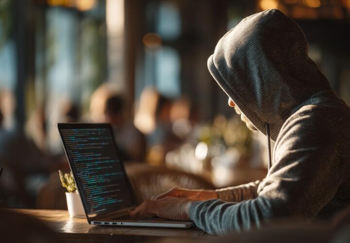 Мошенник за компьютером