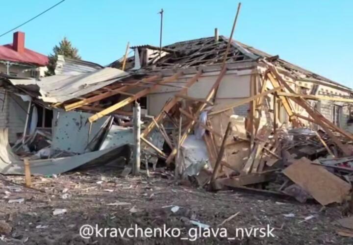 Разрушенный БПЛА дом