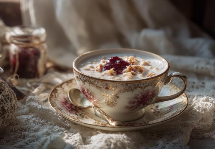 Овсяная каша в чашке