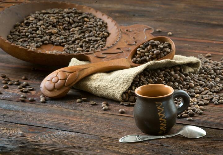 Зерна кофе - жарим дома