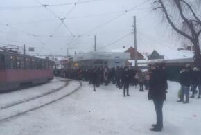 Краснодар встал в пробки из-за строительства трамвайной ветки (ВИДЕО)