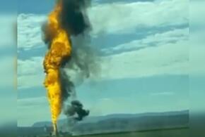 В Краснодарском крае вспыхнула газовая скважина 