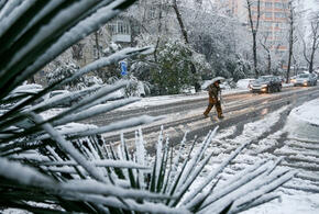 Синоптики снова предупредили о снегопаде в Сочи