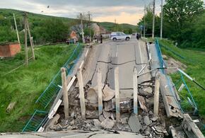 По факту обрушения моста в Северском районе организована проверка
