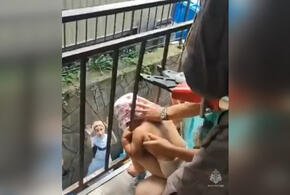 В Сочи спасатели помогли ребенку, застрявшему между прутьями на балконе