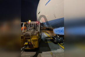 В Сочи тягач протаранил самолет во время посадки пассажиров