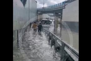 Потоп в Сочи: по улицам курорта текут полноводные реки