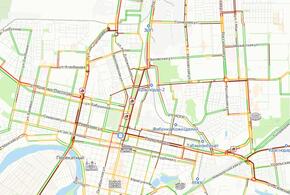 Пробки в Краснодаре достигли 9 баллов из-за ливня