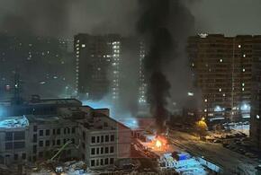Сильный пожар разгорелся в Фестивальном микрорайоне Краснодара