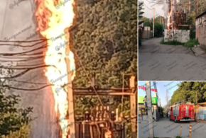 Электроподстанция загорелась в Краснодаре