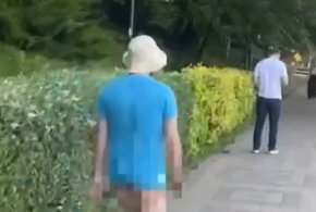 Нарушитель общественного порядка забыл надеть штаны