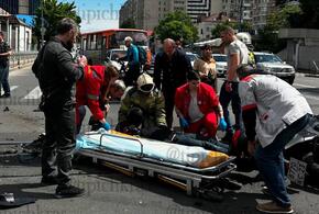 Жёсткое ДТП с мотоциклистом произошло в Краснодаре 