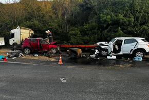 В массовой аварии с большегрузами на Кубани погиб ребёнок