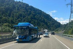 В Сочи трактор столкнулся с пассажирским автобусом, есть пострадавшие, в том числе дети