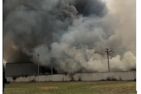 Названа возможная причина крупного пожара на овощебазе в Динском районе Кубани