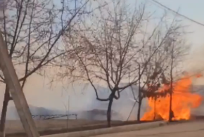 Крупный пожар произошел под Краснодаром