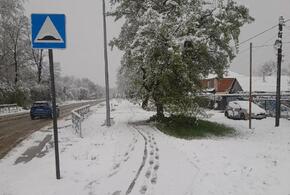 Как выглядят апрельские сугробы в Краснодарском крае, показали жители