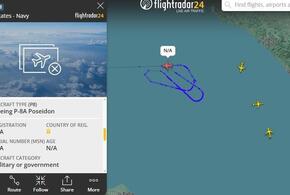 Американский самолет-разведчик кружит над морем неподалеку от Туапсе